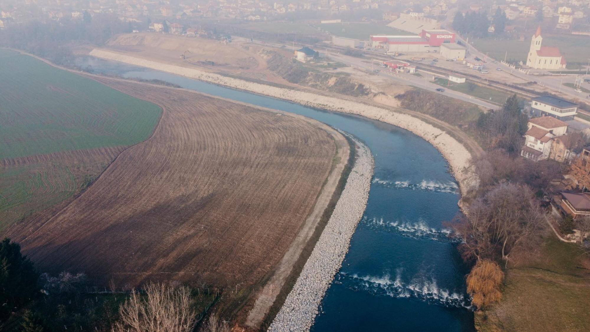Uređenje korita rijeke Bosne u Ilijašu